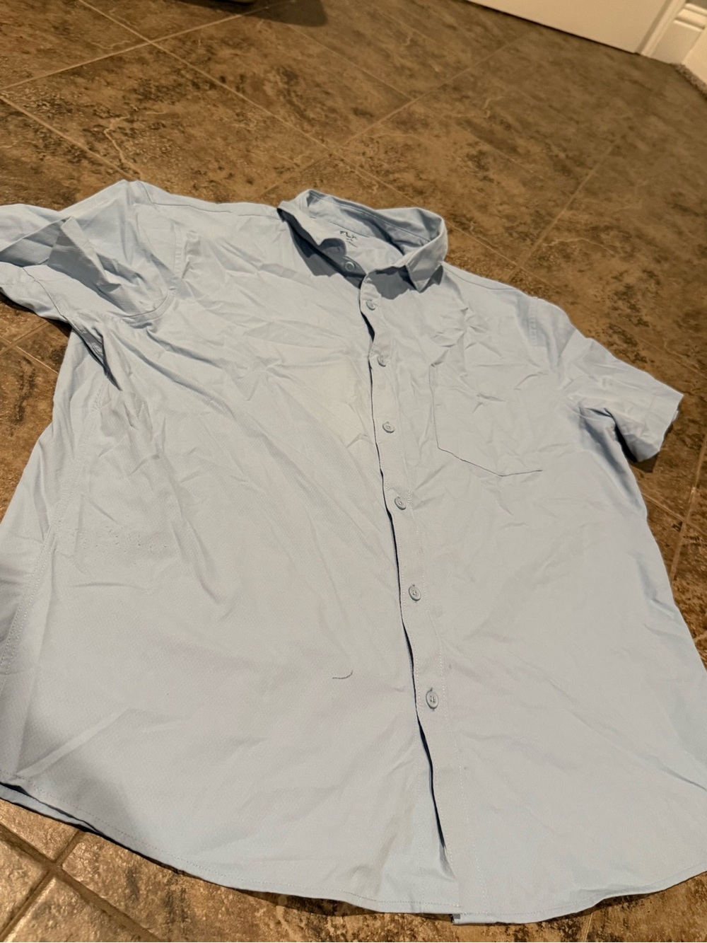 🫑NWOT FLX button up blue shirt